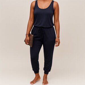 ReoRia Black Sleeveless Tank Jumpsuit with Pockets - Size S